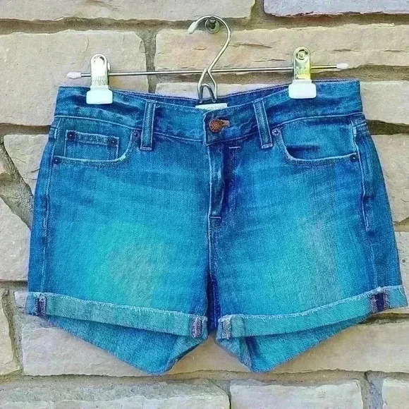 J crew blue denim shorts size 24 - Picture 1 of 16